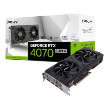 CARTE VIDEO PNY RTX 4070 SUPER 12GB GREEN DUAL FAN GRAPHIC 2 CARD