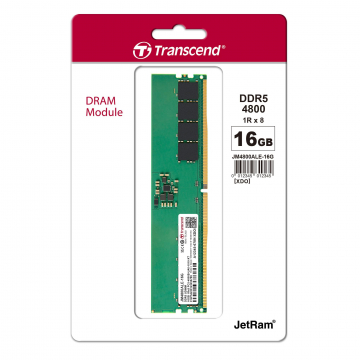 Barrette mémoire 16Go DIMM DDR5 Transcend JetRam 4800Mhz